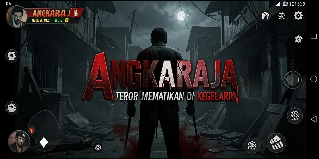 Tampilan gameplay mencekam dalam ANGKARAJA yang menghadirkan ketegangan.