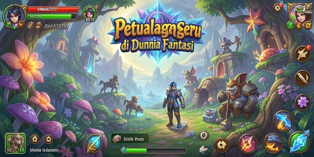 Screenshot ARWANATOTO menampilkan pemandangan menawan di gameplay petualangan.