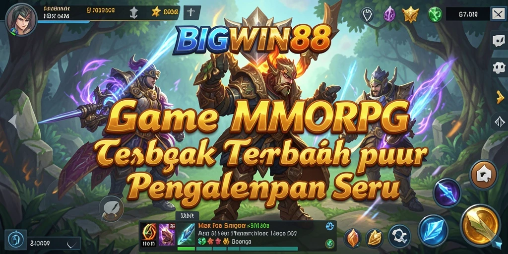 Tampilan gameplay seru dan penuh aksi dalam BIGWIN88 MMORPG.