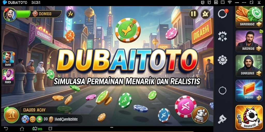 Screenshot DUBAITOTO menampilkan gameplay simulasi yang menakjubkan.