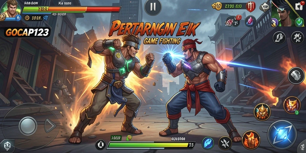 Screenshot GOCAP123 menampilkan aksi pertarungan yang mendebarkan.