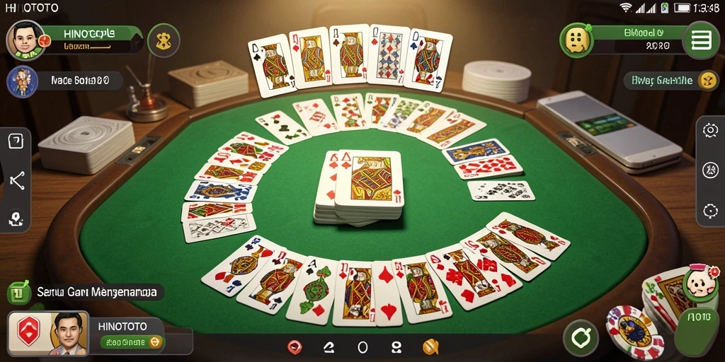Gameplay HINOTOTO yang seru dan penuh strategi Gaple.