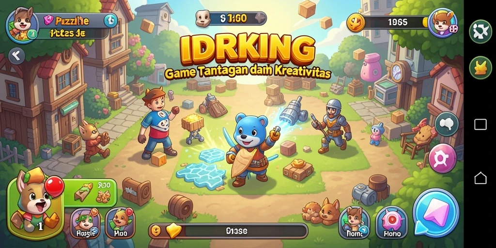 Tampilan gameplay menantang dari IDRKING yang membuat ketagihan.