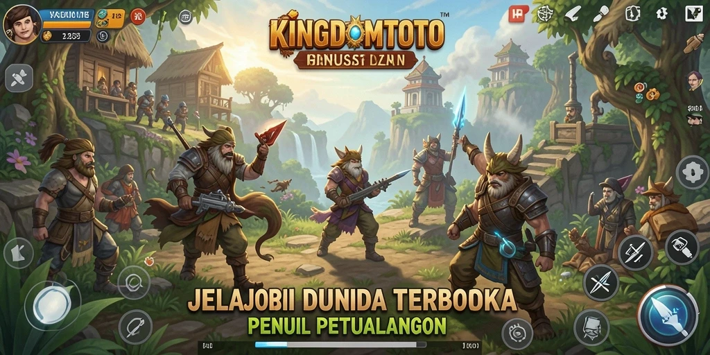 Tangkapan layar KINGDOMTOTO menampilkan pengalaman bermain Open World yang menakjubkan.
