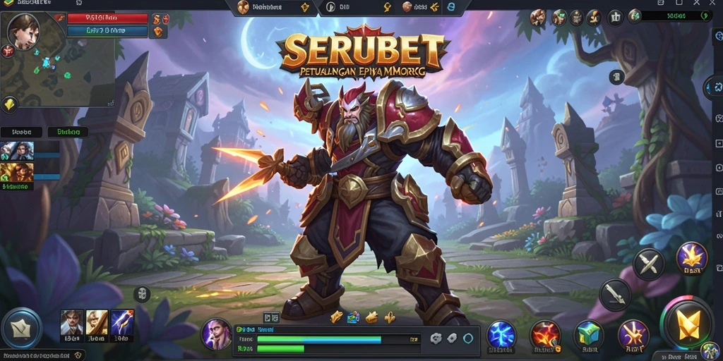 Tampilan gameplay SERUBET yang menakjubkan dalam dunia MMORPG.