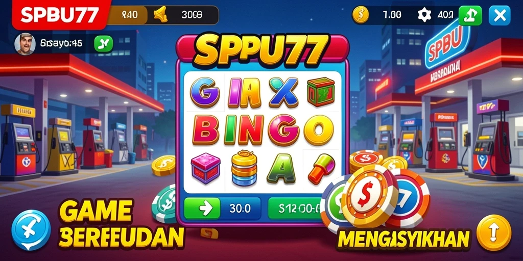 Tampilan screenshot utama SPBU77 yang menunjukkan gameplay Bingo yang seru.